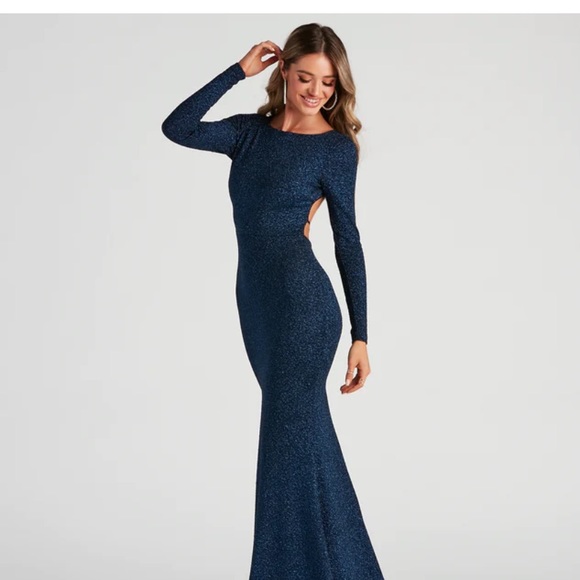 Charming Elegant Lace Navy Blue Open Back Knee-Length Short Mini Cap Sleeve Cheap Bridesmaid Dresses, WG095 main image 1